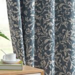 Jinchan 80% Blackout Curtains – Vintage Floral Drapes, Grommet Top, Thermal Insulated, 84" Length, 2 Panels in Blue for Living Room or Bedroom. - Image 3
