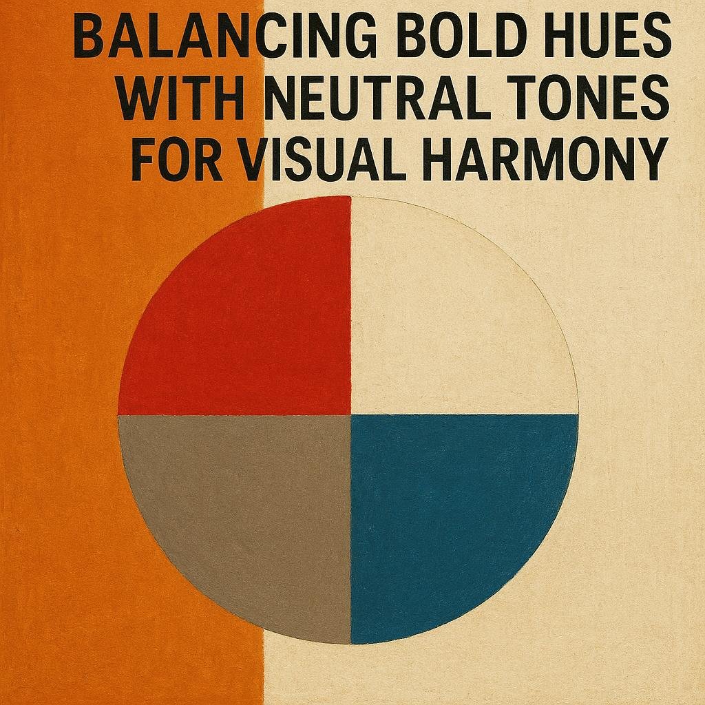 Balancing Bold Hues with Neutral Tones for Visual Harmony