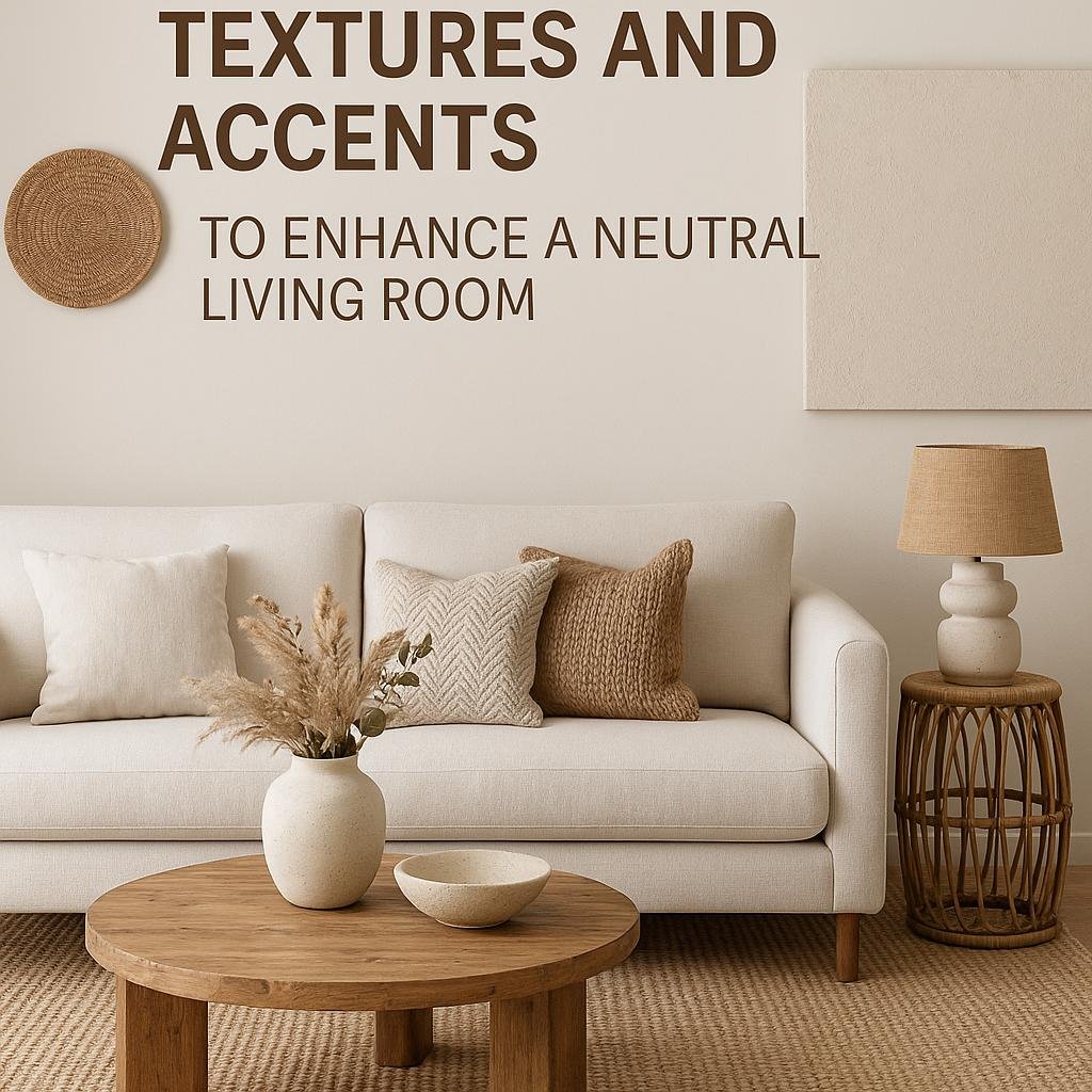 Selecting the Right Textures and Accents to Enhance a Neutral Living Room