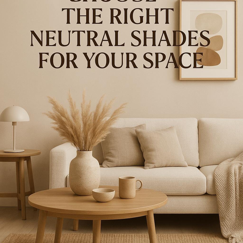 How to Choose the Right⁢ Neutral shades for ⁢Your Space