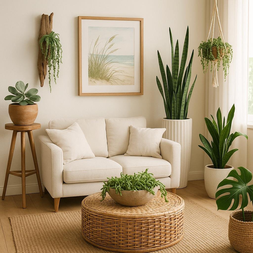 Creative Ways to Display Coastal Plants in Your Living Room