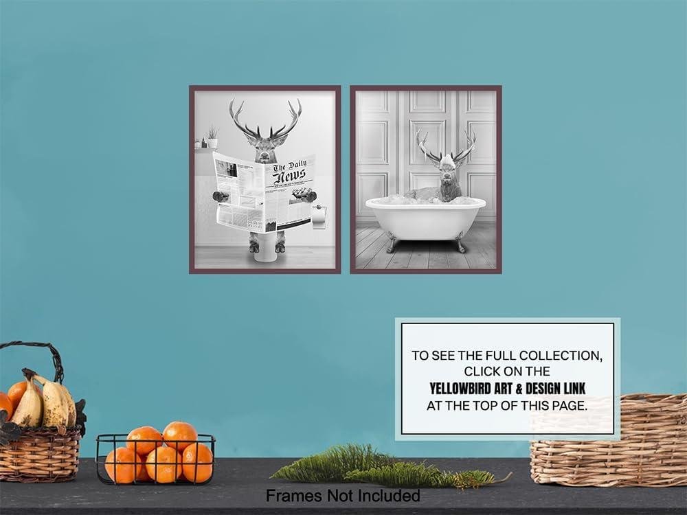 We Review: ‌Rustic Deer Bathroom⁣ Art for Country Charm