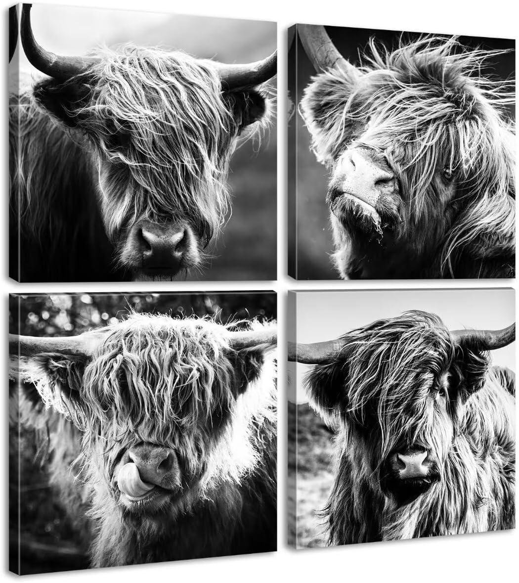 Our‌ Review: Rustic Highland cow Canvas Art for ‍Modern homes