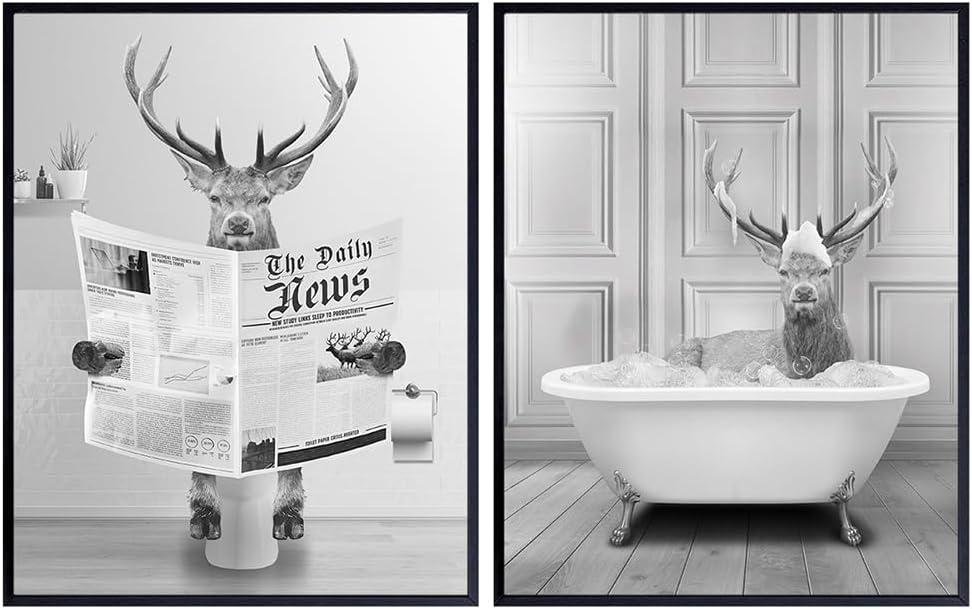 We Review: Rustic Deer⁤ Bathroom ⁤Art for Country Charm