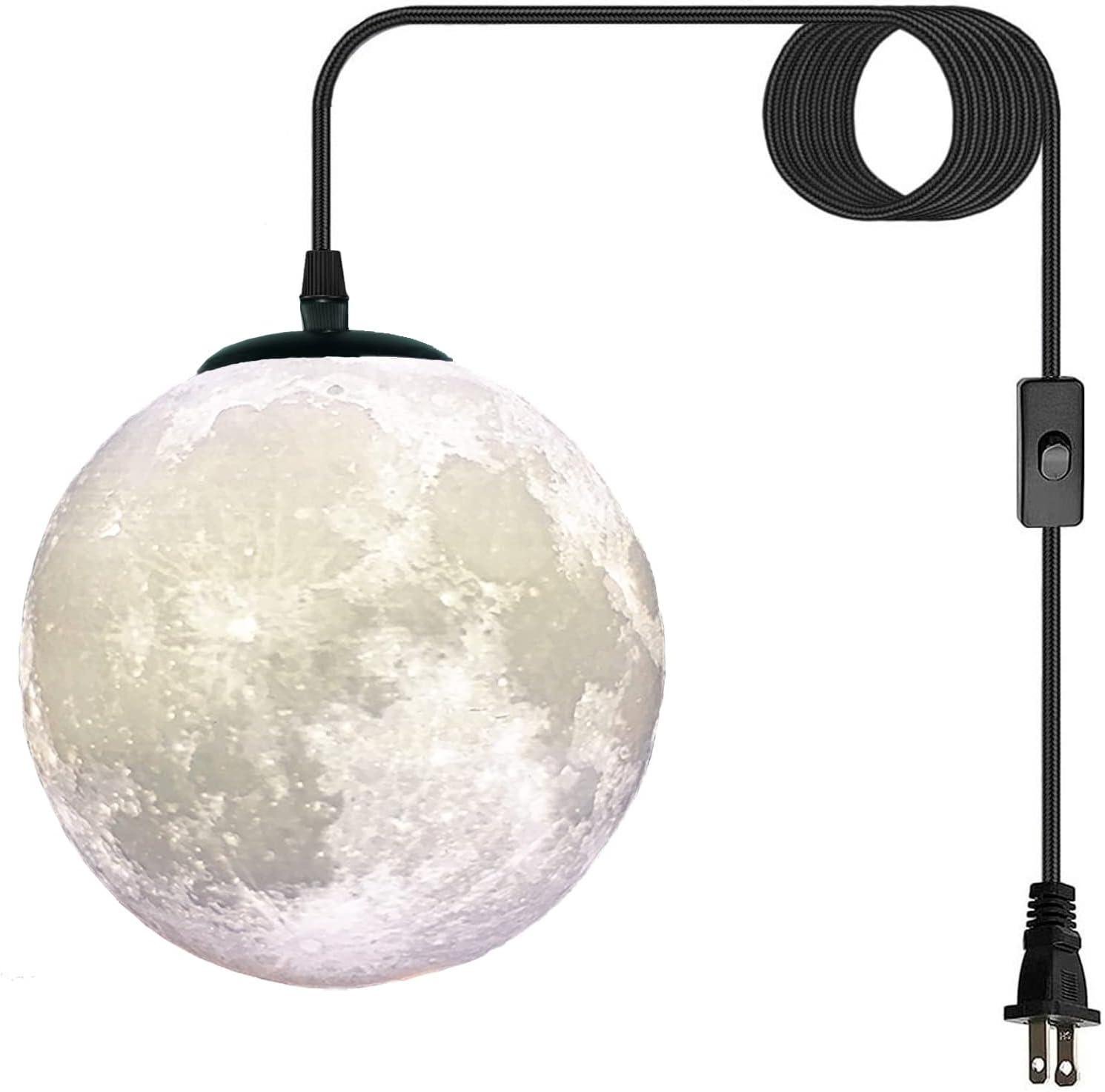 Our Friendly Review: Plug-In Moon Pendant ⁢Light with Long Cord