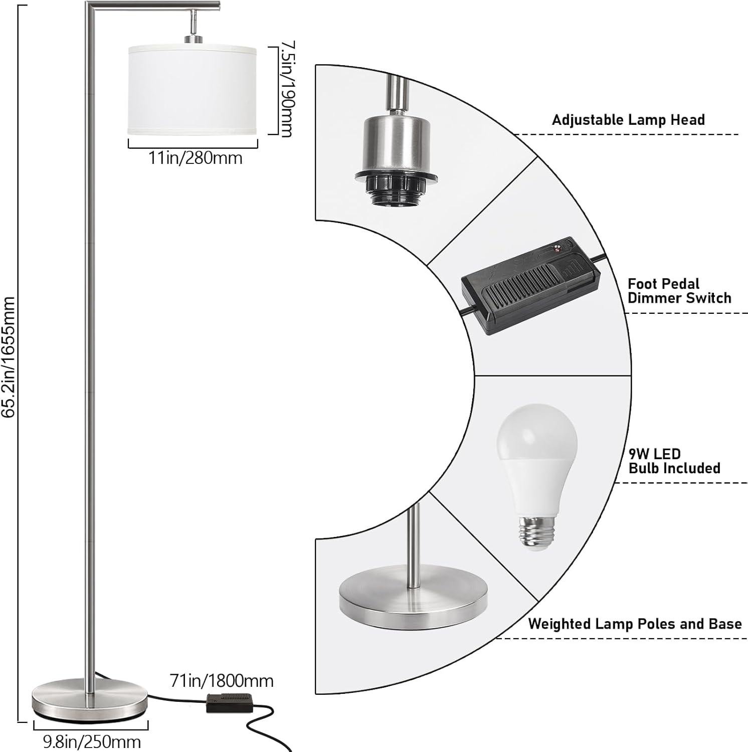 Our‌ review: Stylish & Adjustable Silver Floor​ Lamp for Every Room