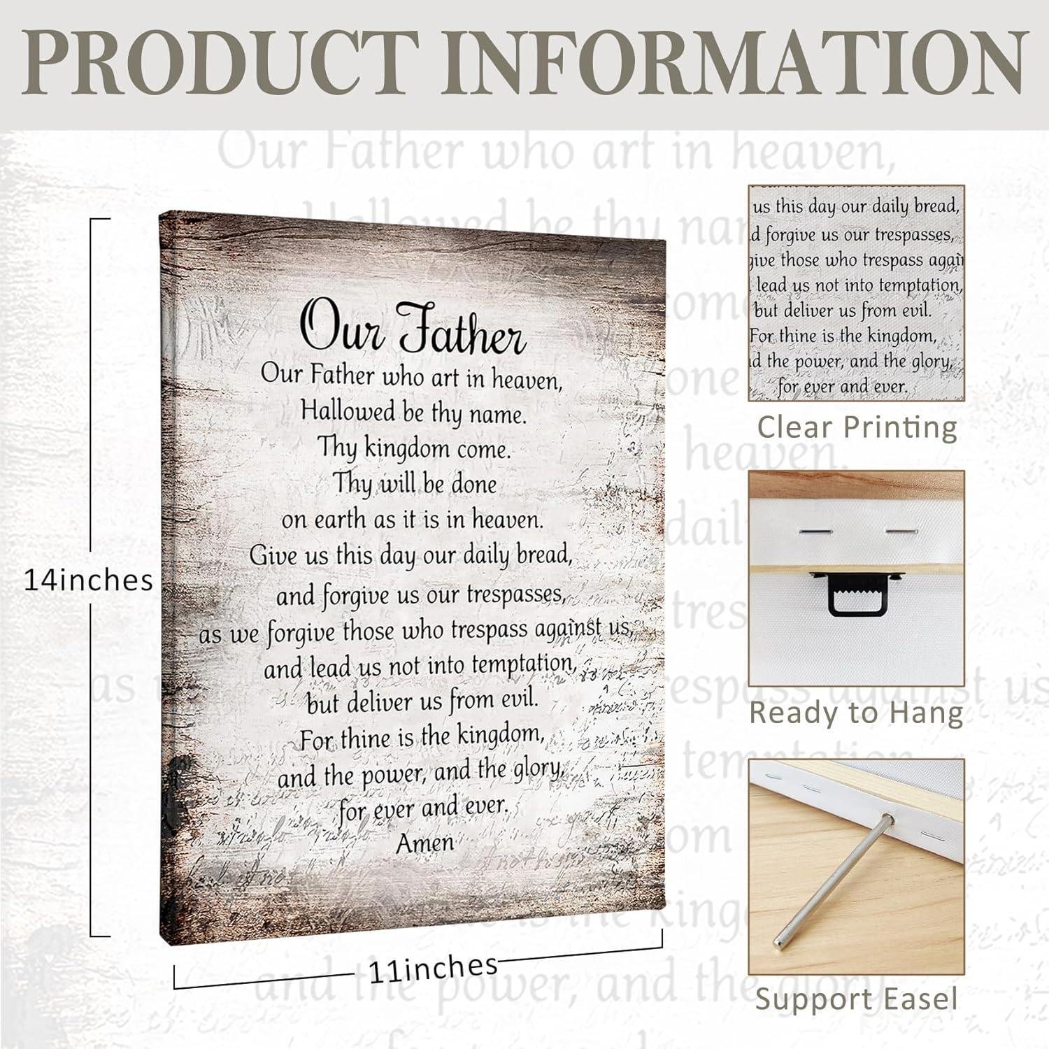 Our​ Review: The Lord's Prayer Canvas ⁢Decor for ⁢Faith-Filled Spaces