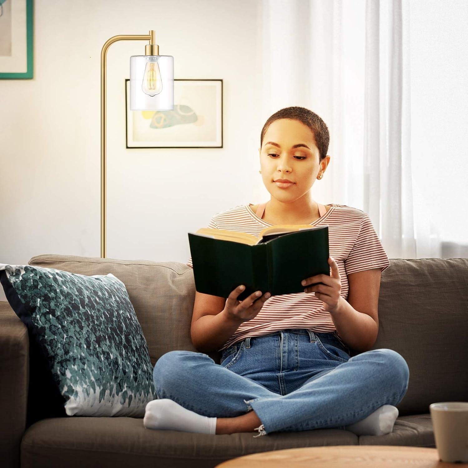 Our Review: Stylish ​& Sturdy Industrial Floor Lamp with Glass Shade