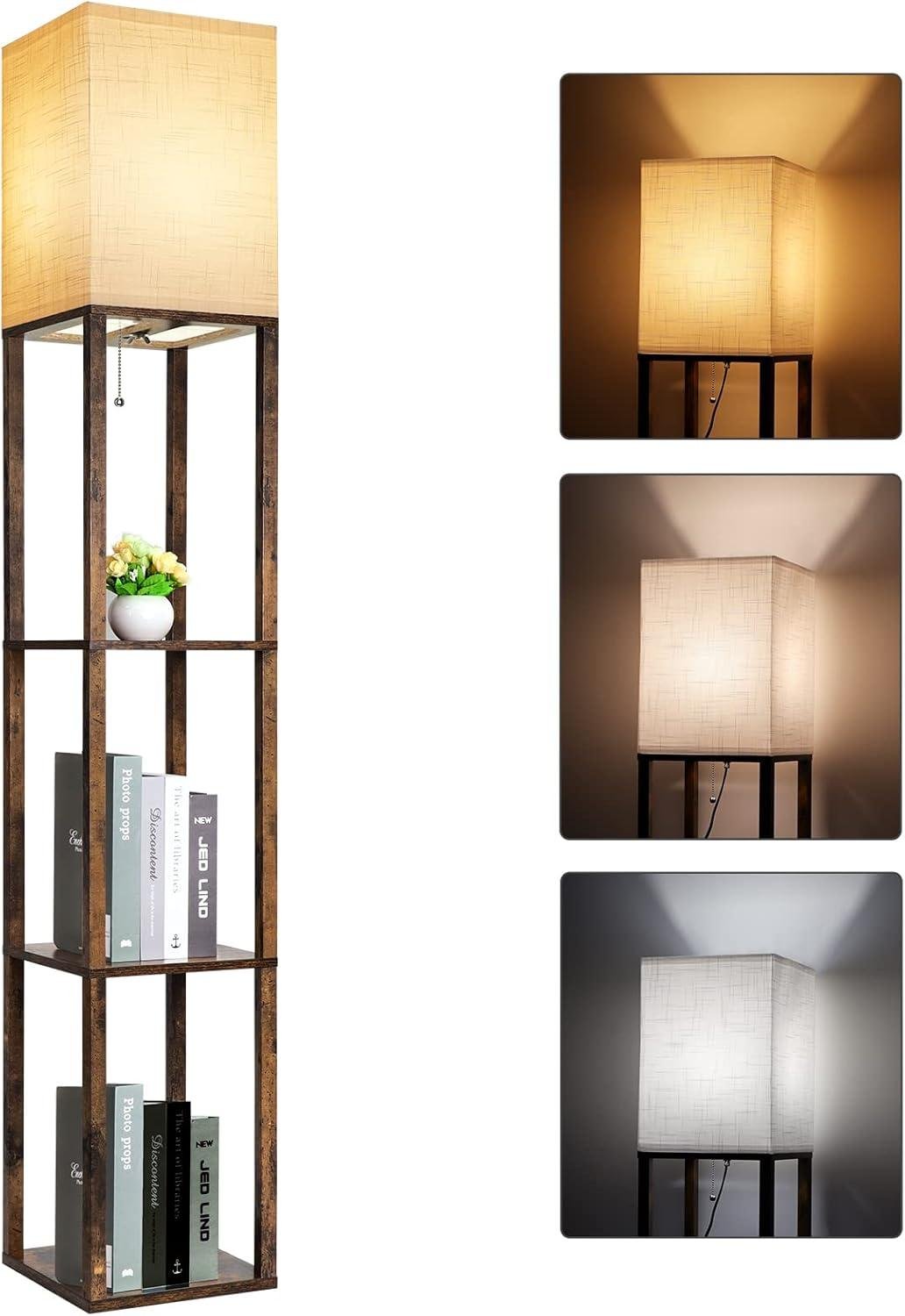 Why We Love the RUNTOP Floor Lamp with Shelves for Any​ Room
