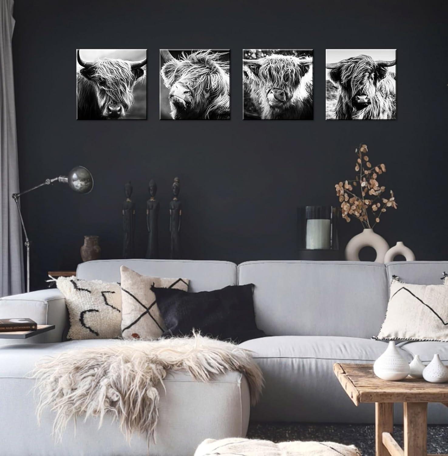Our Review: Rustic Highland cow‌ Canvas Art for Modern Homes