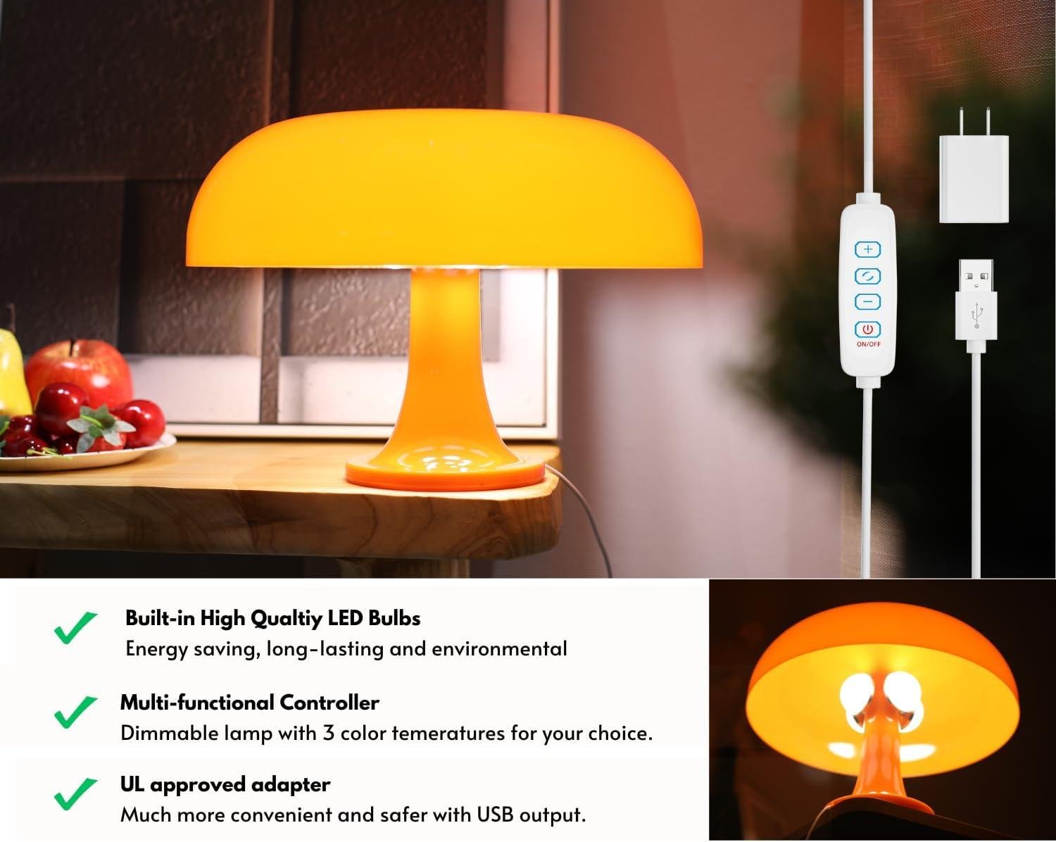 Why We Love the Orange Mushroom Lamp: Retro Style & Versatile Glow