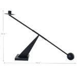 Remenna Black Metal Modern Candle Holders - 19 Inch Tapered Candle Stands for Stylish Home Decor. - Image 2