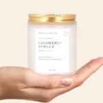 Vanilla Cashmere Scented Candle - Hand-Poured Soy Wax, 50 hrs, Crackling Wood Wick, Soothing Aroma. - Image 6