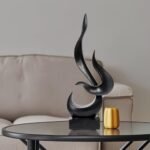 Paytonture Black Fire Flame Sculpture: Modern Abstract Resin Art for Living Room Decor, TV Stand & Coffee Table Accents. - Image 7