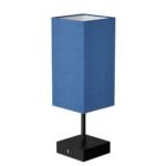 Sailstar 3-Way Dimmable Touch Bedside Lamp with USB C+A Ports, Navy Blue, LED Bulbs Included, Ideal for Bedroom & Living Room Decor - Image 8