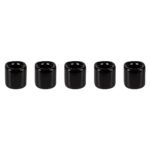 Mega Candles 5 pcs Black 1/2 Inch Diameter Ceramic Chime Ritual Spell Candle Holders, Great for Casting Chimes, Meditation, Rituals, Spells, Vigil, Witchcraft, Wiccan Supplies