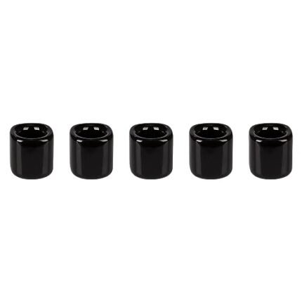 Mega Candles 5 pcs Black 1/2 Inch Diameter Ceramic Chime Ritual Spell Candle Holders, Great for Casting Chimes, Meditation, Rituals, Spells, Vigil, Witchcraft, Wiccan Supplies