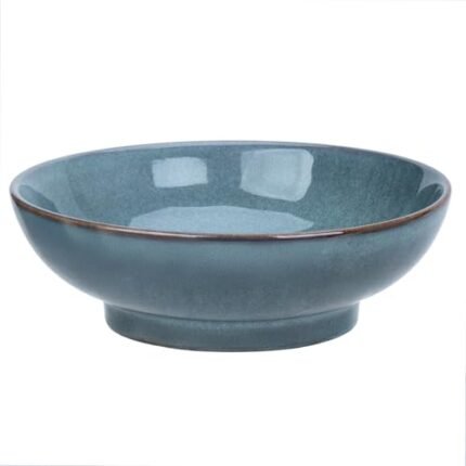 MUUBOOX 10" Decorative Bowl,Ceramic Fruit Bowl for Kitchen Counter,Coffee Table, Dining Room,Table Centerpiece Bowel,Entryway Key Holder & Jewelry Organizer (Ocean Blue)
