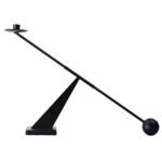 Remenna Black Metal Modern Candle Holder Candlestick Holders Decorative Candle Stand, Tapered Candle Holders Home Decoration 19 inch