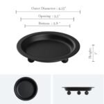 Beeutik Black Candle Holder Set: 2 Round 4.13" Iron Candle Stands for Pillar & Ball Candles, Perfect for Home Decor. - Image 2