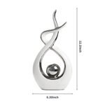 Norrclp Modern Abstract Ceramic Statue - Elegant Table Decor for Dining Room, Living Room, and Office Centerpieces. - Image 3