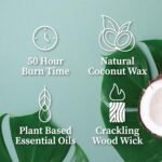 Hemlock Park Palo Santo Amber & Gold Wood Wick Candle, Handcrafted with Natural Coconut Wax (7.2 oz) - Image 3