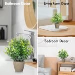 FAVOWREATH 4 Pack Mini Artificial Plants in Ceramic Pots – Perfect for Home, Office, and Bathroom Decor! - Image 4