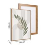 HPINUB Sage Green Boho Canvas Wall Art Set - Minimalist Botanical Decor for Living Room, Bedroom, Office - 24"x36"x3 - Image 6