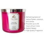 Bath & Body Works White Barn 3-Wick Candle with Essential Oils - 14.5 oz - Cactus Blossom Core Scent! - Image 4