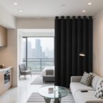 Joydeco 84" Blackout Patio Sliding Door Curtains - Grommet Room Divider, Extra Wide Thermal Drapes (Black, 100Wx84L, 1 Panel) - Image 2