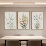 Anyzal Large Framed Minimalist Botanical Wall Art - Modern Beige Floral Decor for Living Room, Bedroom, Office (16x24x3) - Image 3