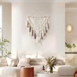Lokeisna Macrame Wall Hanging: Handmade Woven Tapestry in Beige & Dusty Rose, 37.4” L x 27.5” W, Perfect for Gallery & Nursery Decor. - Image 2