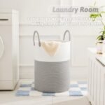 Artfeel 60L Woven Cotton Rope Laundry Basket - Stylish Storage for Clothes, Toys, and Blankets in Any Room - Image 2
