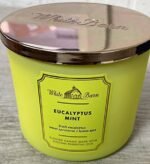 Shop the Bath & Body Works White Barn Eucalyptus Mint 3-Wick Candle for refreshing aromas. - Image 2