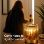 Golden Electric Wax Melt Warmer & Essential Oil Heater - Decorative Aroma Lamp & Night Light for Gifts - Image 6