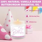Birthday Candles for Women: Best Friend Gift Idea – 4 oz Vanilla Birthday Cake Scented Candle - Image 4