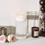 ComSaf Clear Glass Cylinder Vases - 8" Ribbed Hurricane Candle Holders for Weddings, Home Decor, Gifts. - Image 3