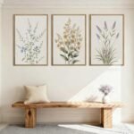 Anyzal Large Framed Minimalist Botanical Wall Art - Modern Beige Floral Decor for Living Room, Bedroom, Office (16x24x3) - Image 4