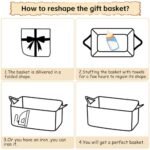 OIAHOMY Woven Basket - Empty Gift Basket with Bags & Ribbons, Ideal for Baby Showers, Nursery Storage, & Pet Toys - White - Image 7