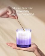 M&SENSE Lavender Spa Aromatherapy Candle: Stress Relief, 10.6oz, 60-Hour Burn, Luxury Gift. - Image 4