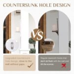 Rustic Farmhouse Candle Sconce Set: Distressed White Wall Candle Holders for Living Room, Bedroom, Bathroom. - Image 5