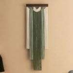 Macrame Wall Hanging 15.7x47.2Inch Fiber Handmade Macrame Wall Hanging Bohemian Yarn Tapestry Living Room Bedroom Modern Home Decor For Boho Home Decoration (A)