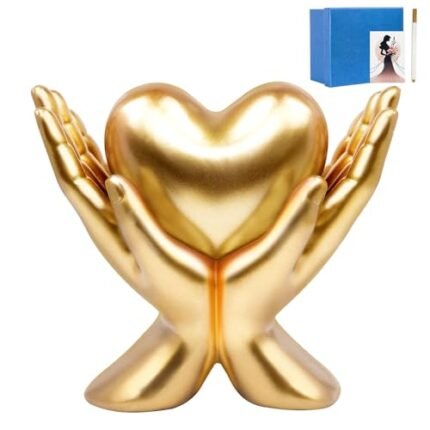 COJOSQC Home Mantel Decor Accents, Minimalist Heart Decoration and Accessories, Living Room, Office, Dining Table, TV Stand, Library Peace Sign Hand Sculpture， Coffee Shelf Ornament (Small)