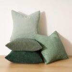 Topfinel Light Green Boho Decorative Throw Pillow Covers, 18x18 Inch, Set of 4, Soft Olive Green Corduroy, Rustic Living Room Décor. - Image 4