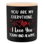 Valentines Day Couple Gifts for Men Women, 10oz Lavender Scented Anniversary Candle for Boyfriend Husband, Romantic Wedding I Love You Gifts for Him Her, Christmas Birthday Girlfriend Wife Gift Ideas