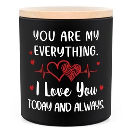 Valentines Day Couple Gifts for Men Women, 10oz Lavender Scented Anniversary Candle for Boyfriend Husband, Romantic Wedding I Love You Gifts for Him Her, Christmas Birthday Girlfriend Wife Gift Ideas