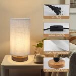 Set of 2 Minimalist Bedside Table Lamps with Linen Shade, 3 Color Temperatures, Perfect for Bedroom, Living Room, or Office. - Image 6