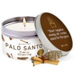 Magnificent 101 Long Lasting Palo Santo Smudge Candle | 6 Oz - 35-Hour Burn | Essential Oils, 100% Natural Ingredients | Smoke Free, Petroleum Free Candle to Cleanse Your Home