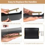 SXNOWS Large Coffee Table Tray: Wooden Serving Tray for Living Room with 2 Handles & 4 Round Coasters, Black. - Image 8