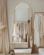 Novlux 71" x 28" Diamond-Shaped Full-Length Mirror: Versatile Free-Standing, Wall-Mounted, or Leaning Design for Home Decor. - Image 4